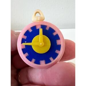 Vintage Plastic Clock Puzzle Key Chain Colorful Fidget Toy